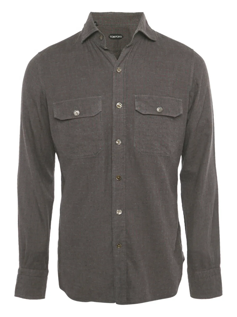 Tom Ford Pre-Owned camisa con cuadros estampados | gris | Image 1