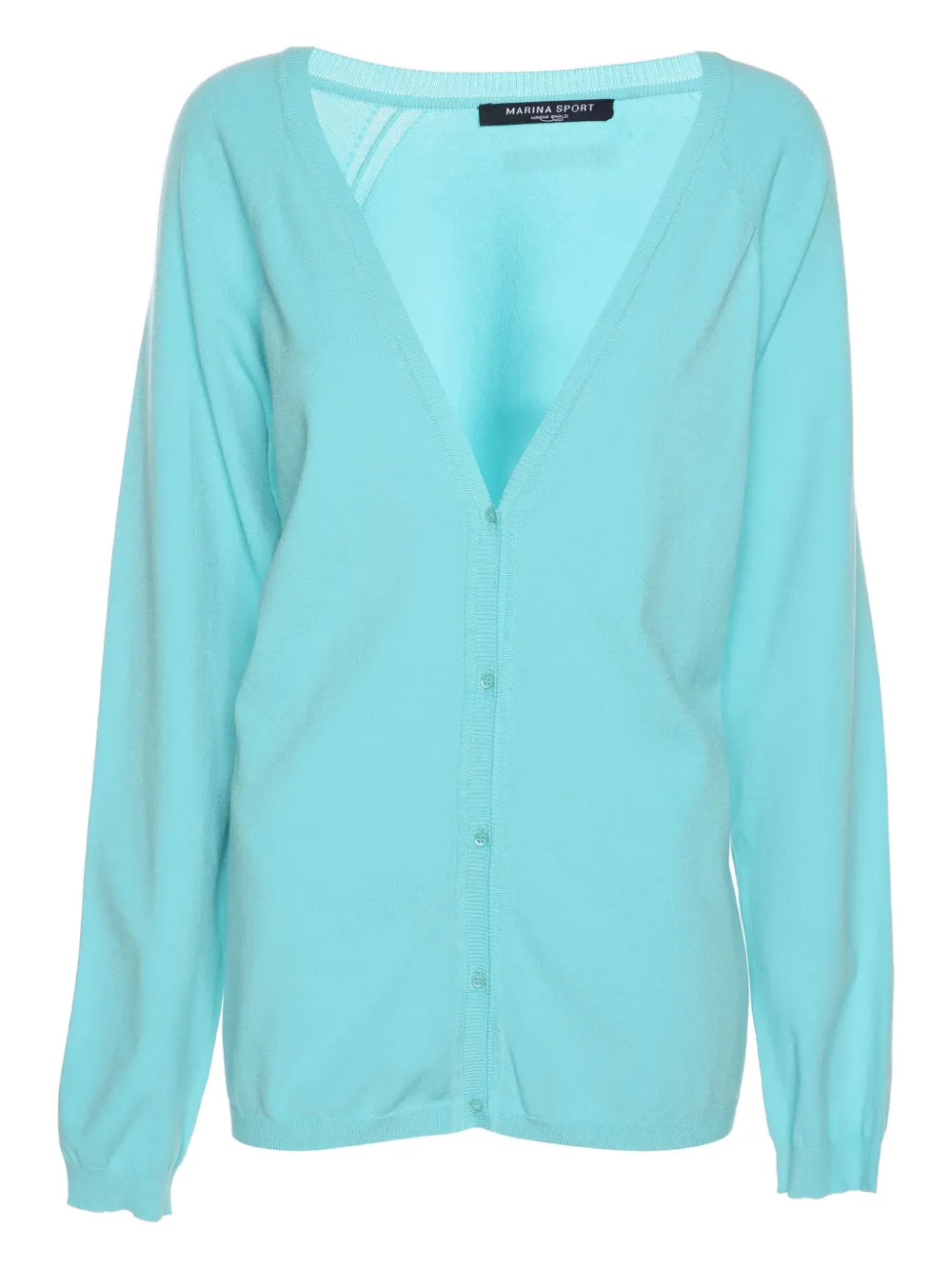 Pre-owned Marina Rinaldi Long-sleeves Cardigan In Blue