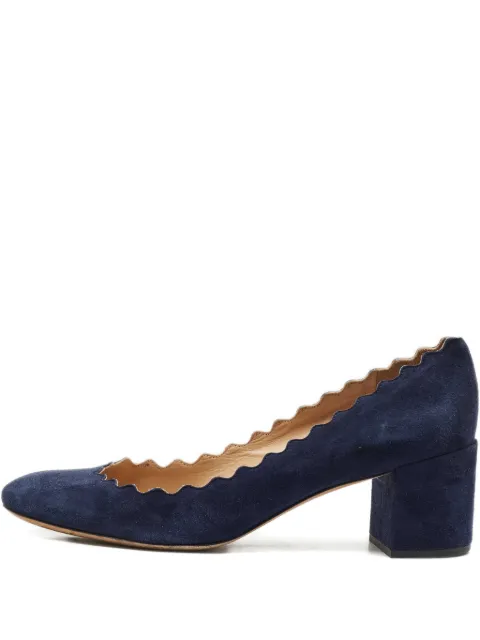 Chloé Pre-Owned scalloped suede pumps