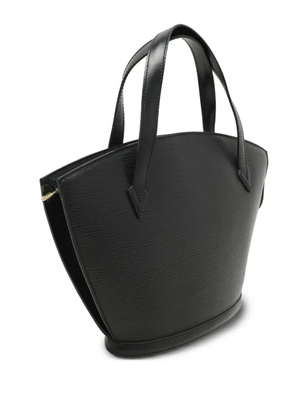 Louis Vuitton Pre-owned PM Saint Jacques Leather Tote Bag in Black