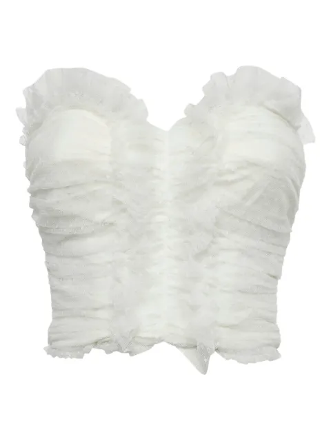 Elisabetta Franchi Tulle ruffle top