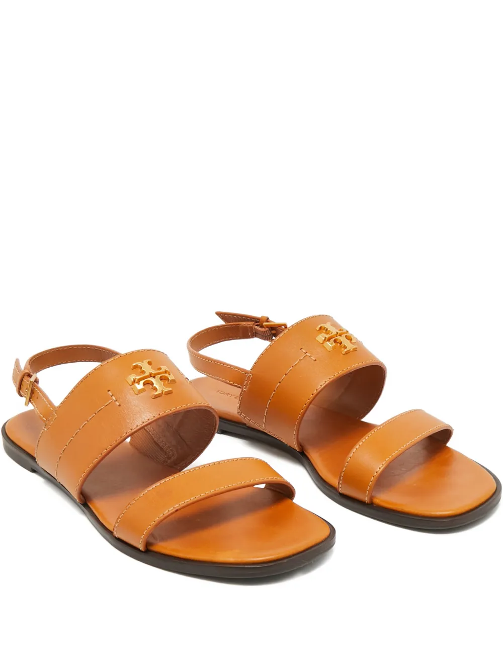 Tory Burch buckle slingback sandals - Marrone