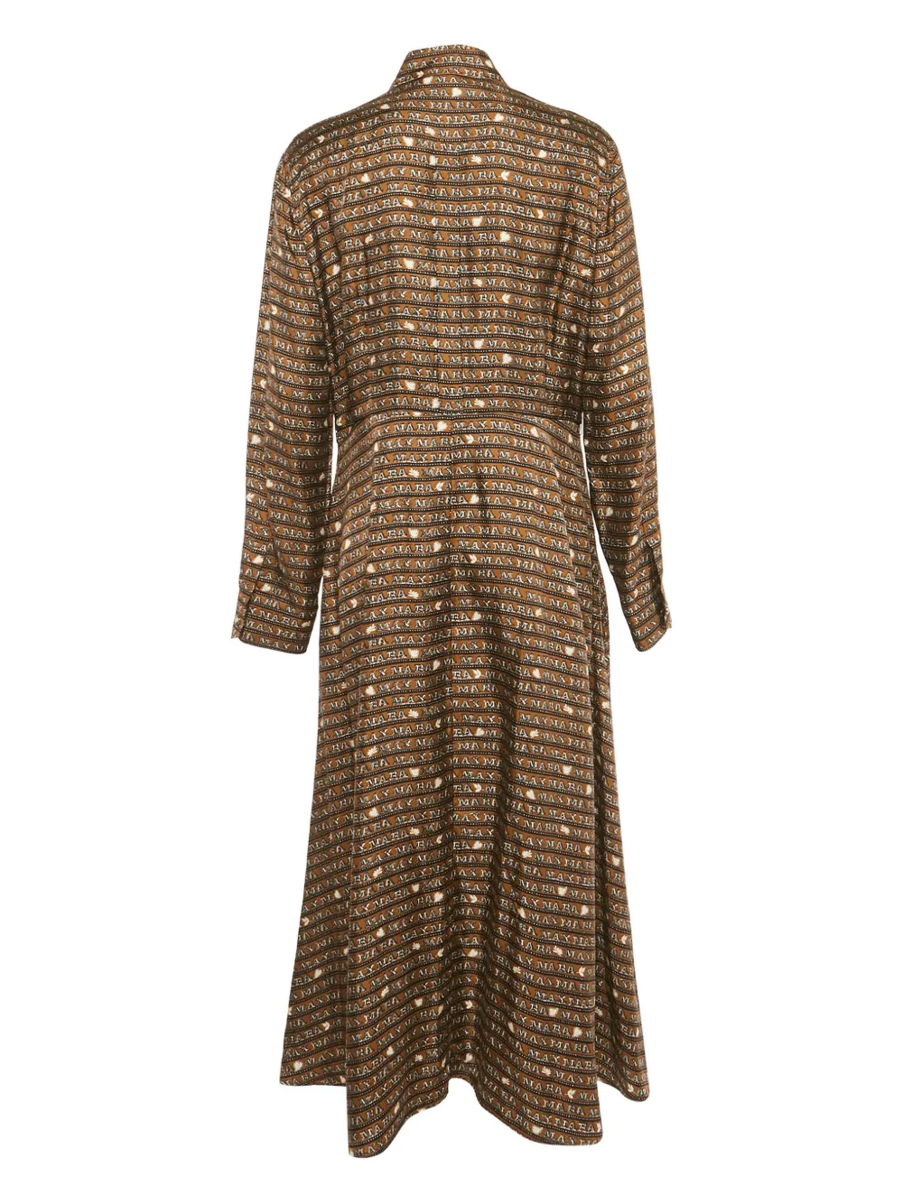 Max Mara Emmy printed silk midi dress - Bruin
