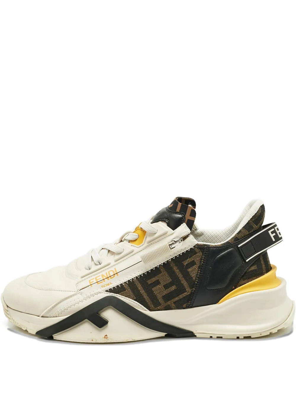 Pre-owned Fendi Flow Sneakers In Neutral