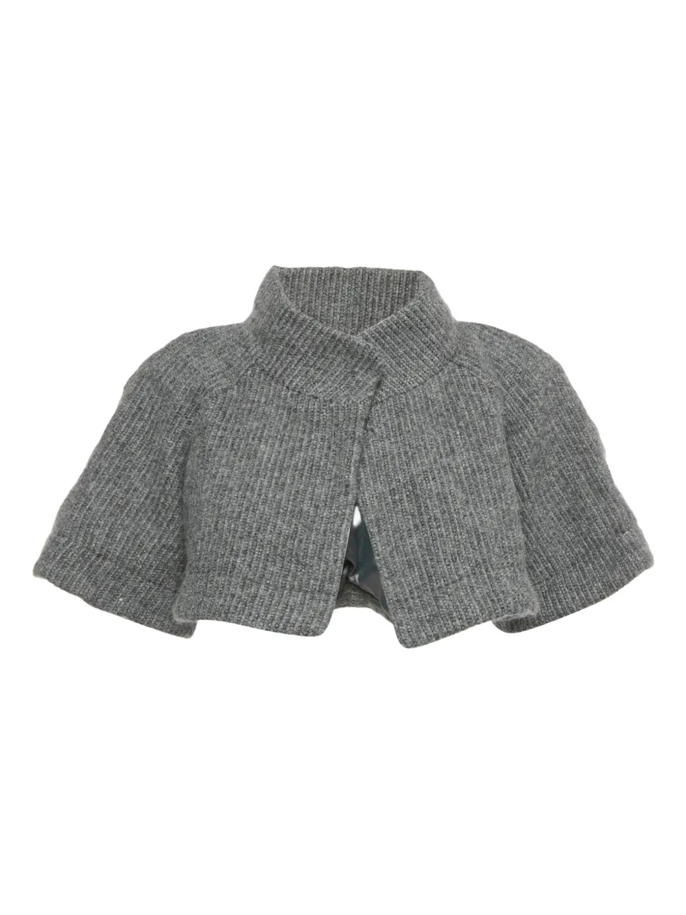 Theory Rib-knit capelet top - Grigio