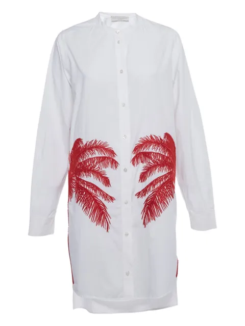 Stella McCartney Pre-Owned palm-embroidery shirt dress