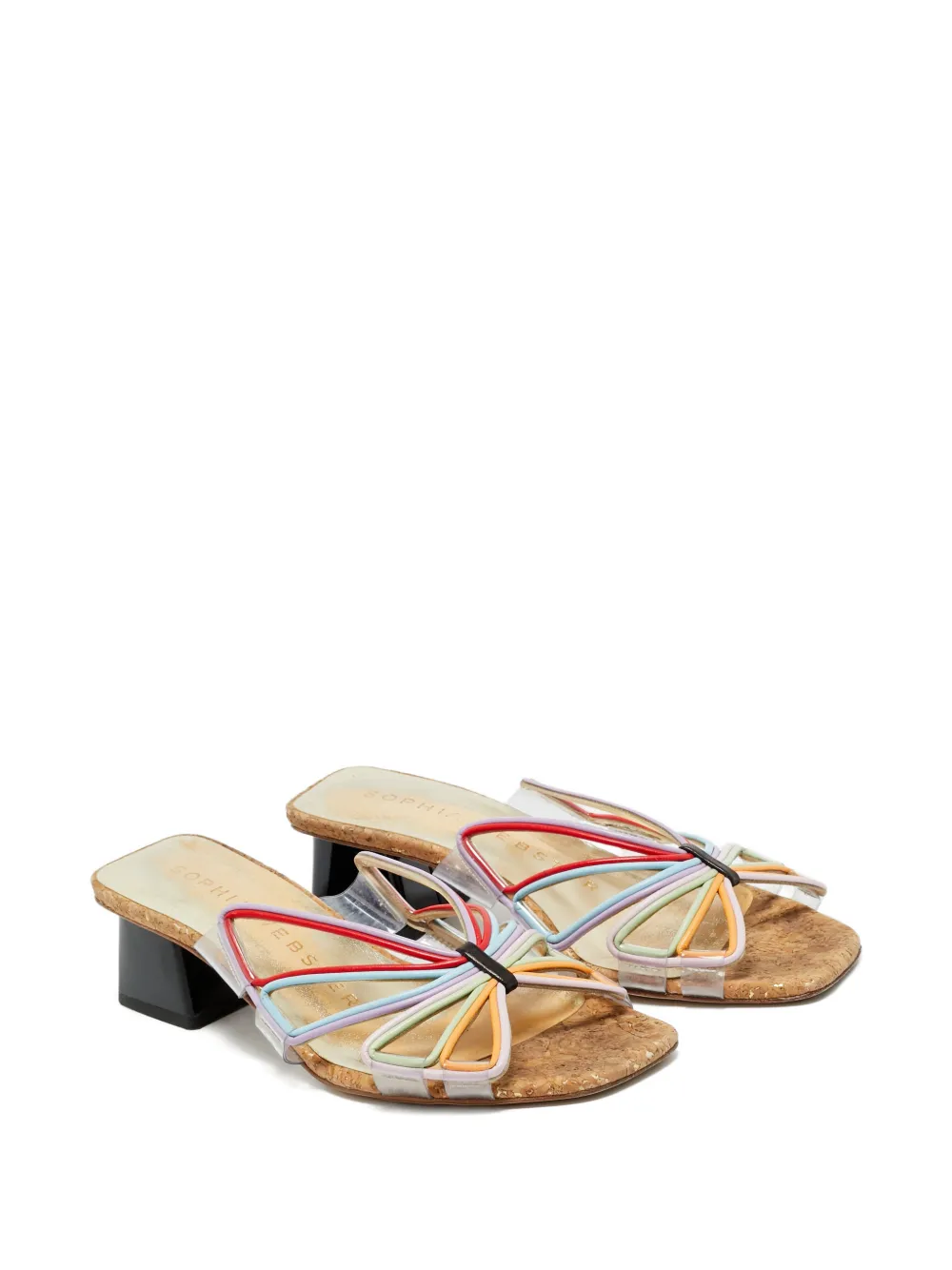 Sophia Webster Havana leather slide sandals - Wit