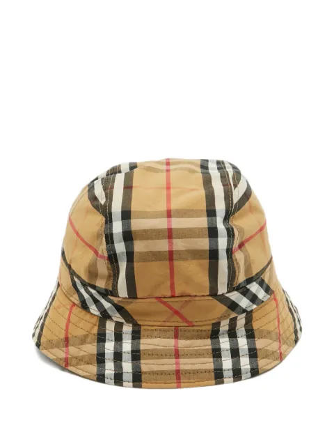 Burberry Pre-Owned gorro de pescador con motivo de cuadros