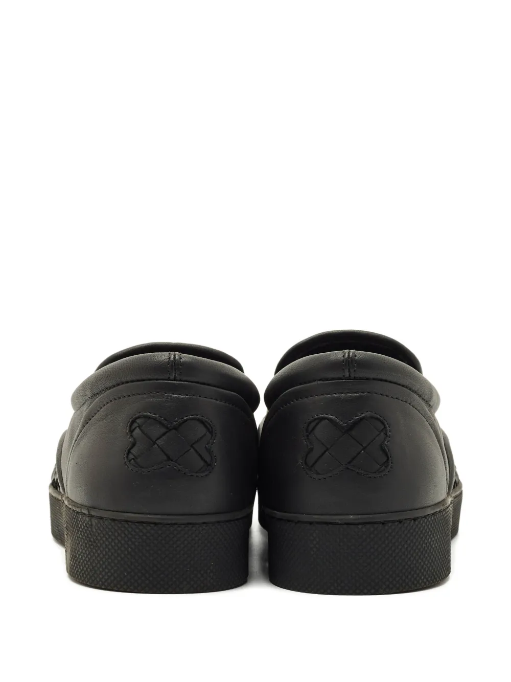 Bottega Veneta Pre-Owned woven leather sneakers - Zwart