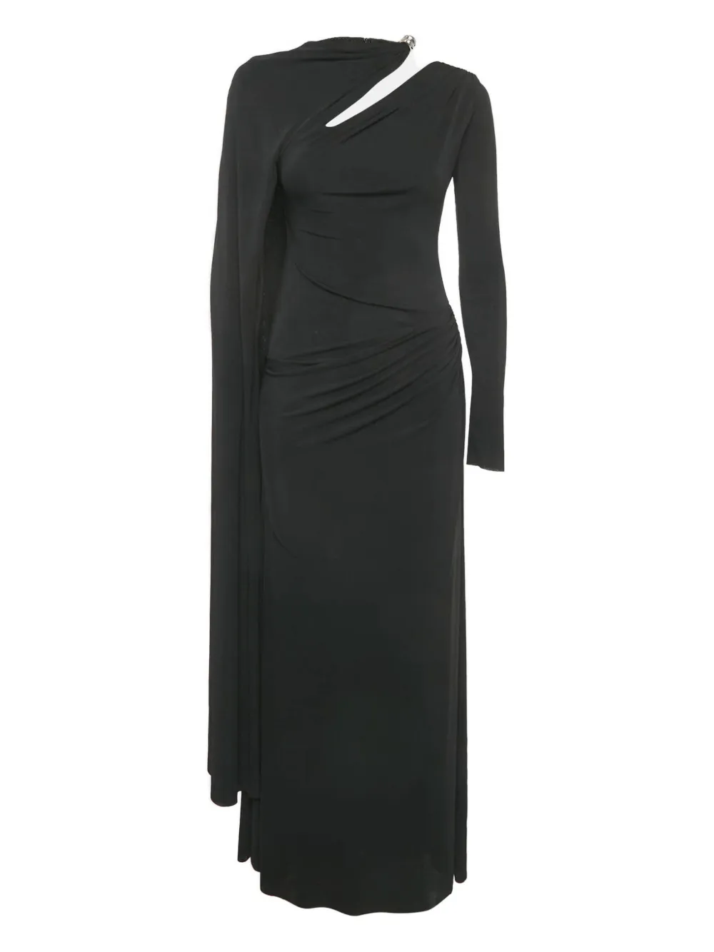 CHATS BY C.DAM asymmetric draped maxi dress - Nero