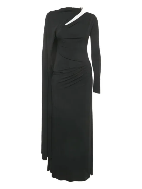 CHATS BY C.DAM asymmetric draped maxi dress