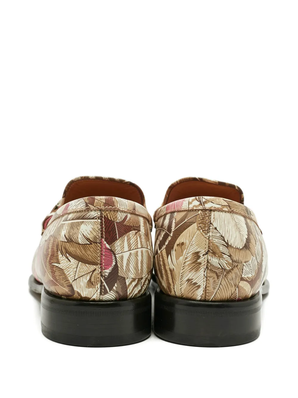 Ferragamo Pre-Owned printed bit loafer - Bruin