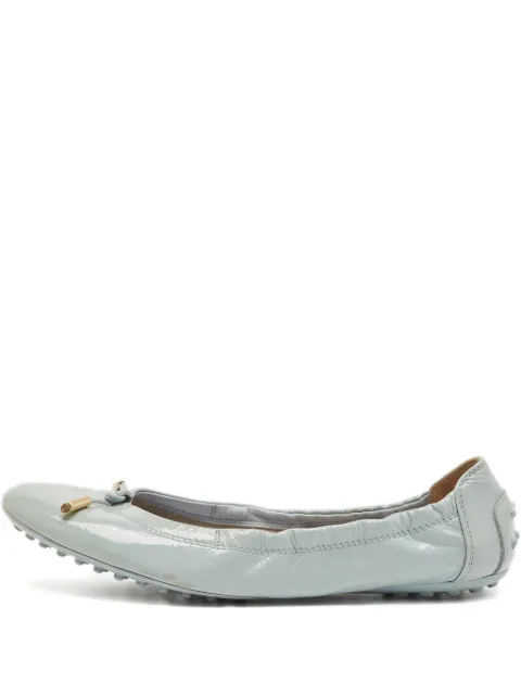 Tod's scrunch leather ballerina flats