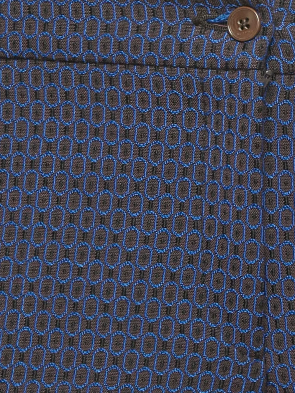 Etro Pre-Owned jacquard skinny trousers - Blauw