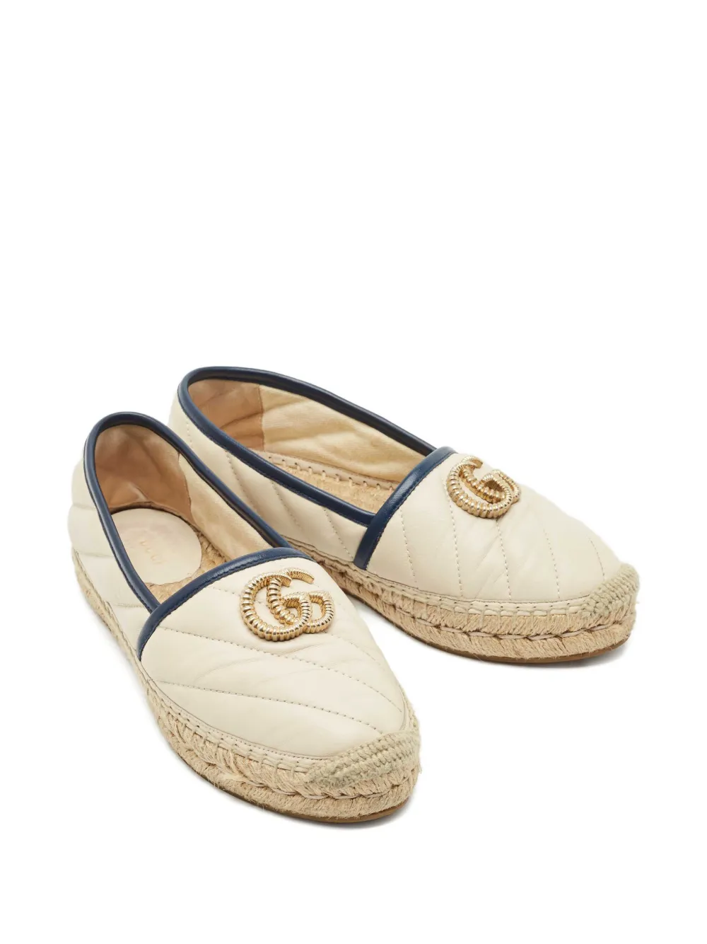 Gucci Pre-Owned quilted espadrilles - Beige
