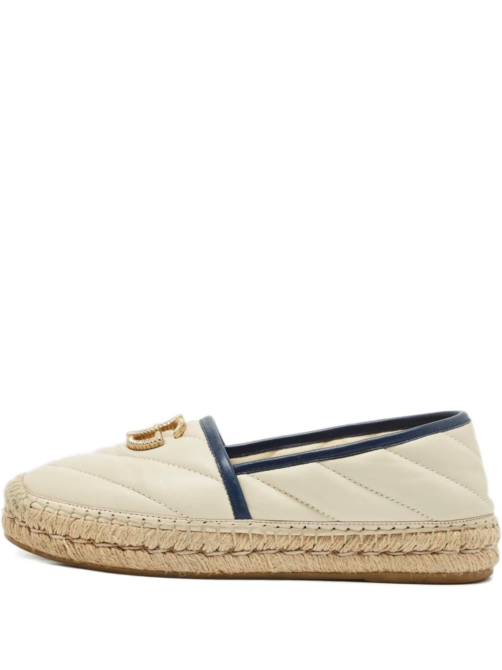 Gucci Pre-Owned quilted espadrilles - Nude