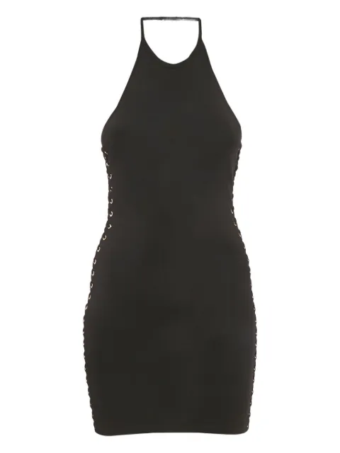 Balmain Pre-Owned halterneck lace-up mini dress