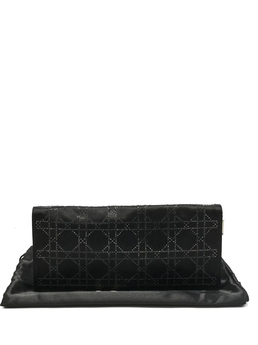 Christian Dior Pre-Owned cannage crystal clutch bag - Nero