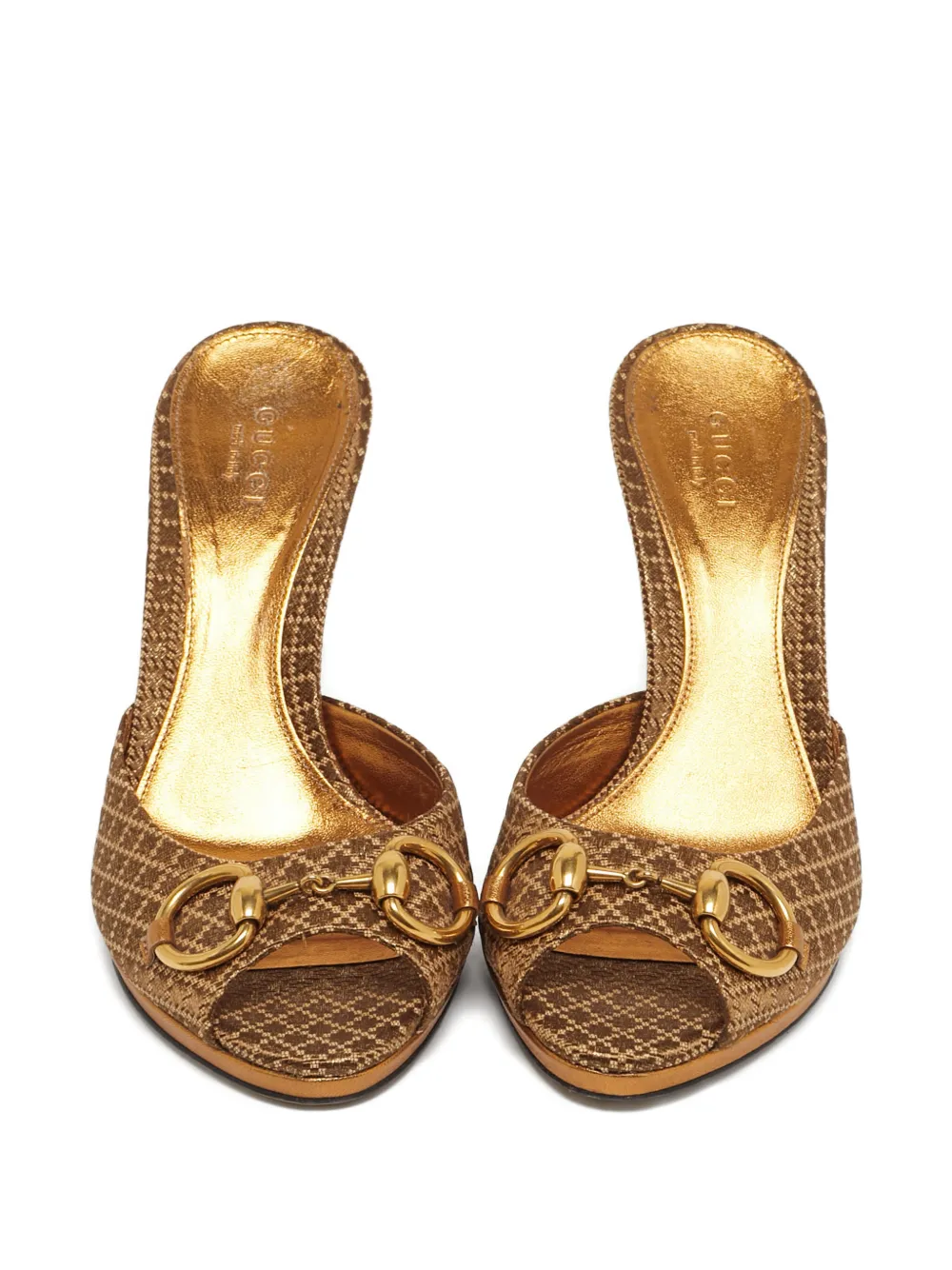 Pre-owned Gucci Horsebit Slide Sandals In Brown