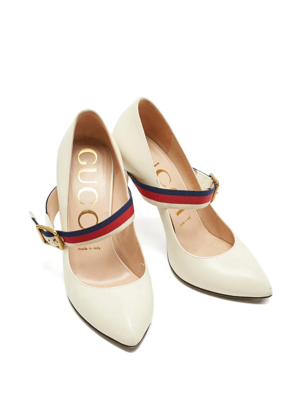 Gucci Pre-Owned Sylvie strap pumps - Beige