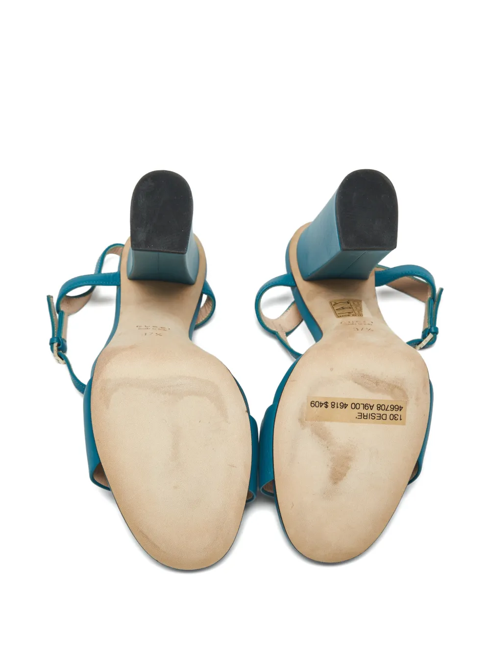 Pre-owned Gucci Horsebit Leather Sandals In Blue
