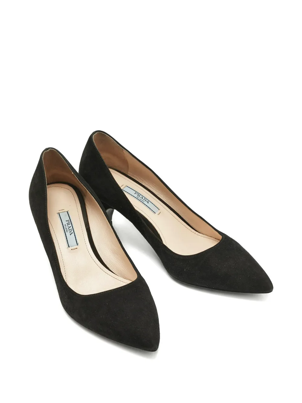 Prada Pre-Owned suede pointed pumps - Zwart