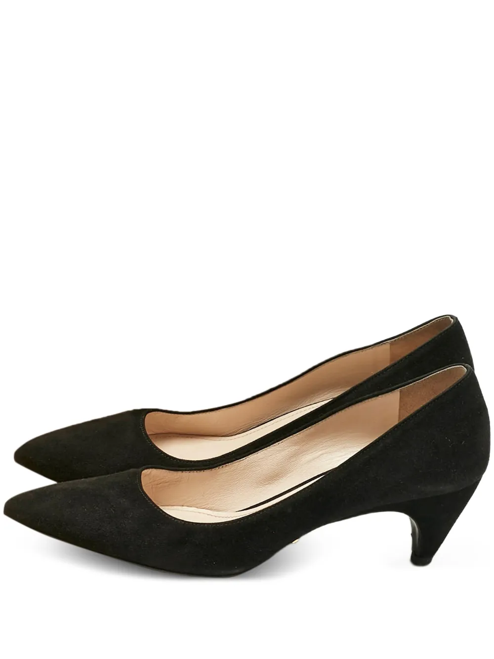 Prada Pre-Owned suede pointed pumps | Black | Image 1