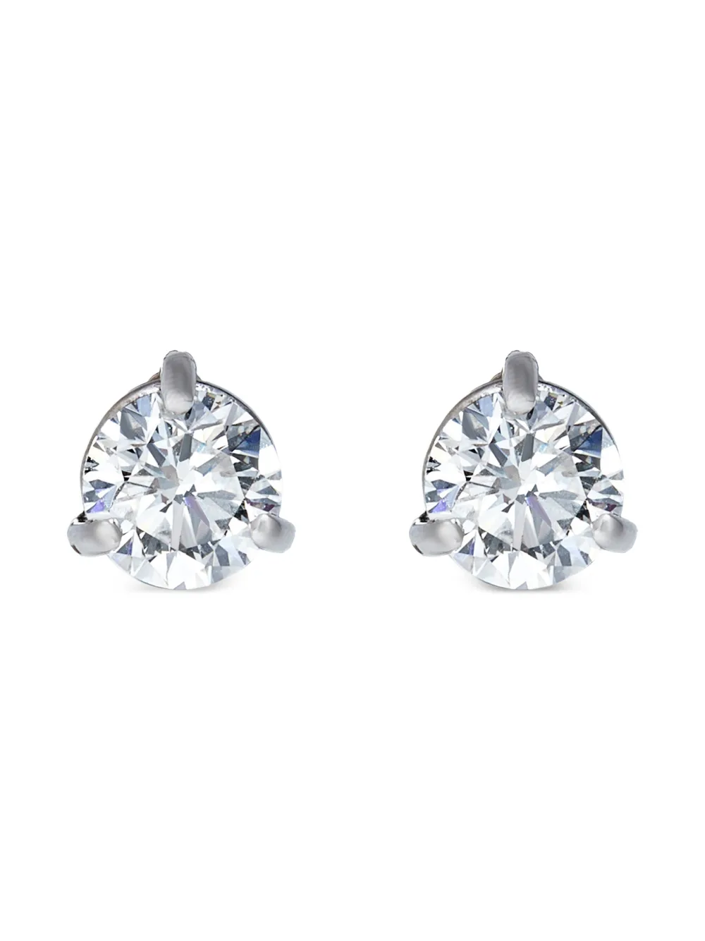 The Row Pre-Owned 18K white gold Solitaire stud diamond earrings | Silver | Image 1
