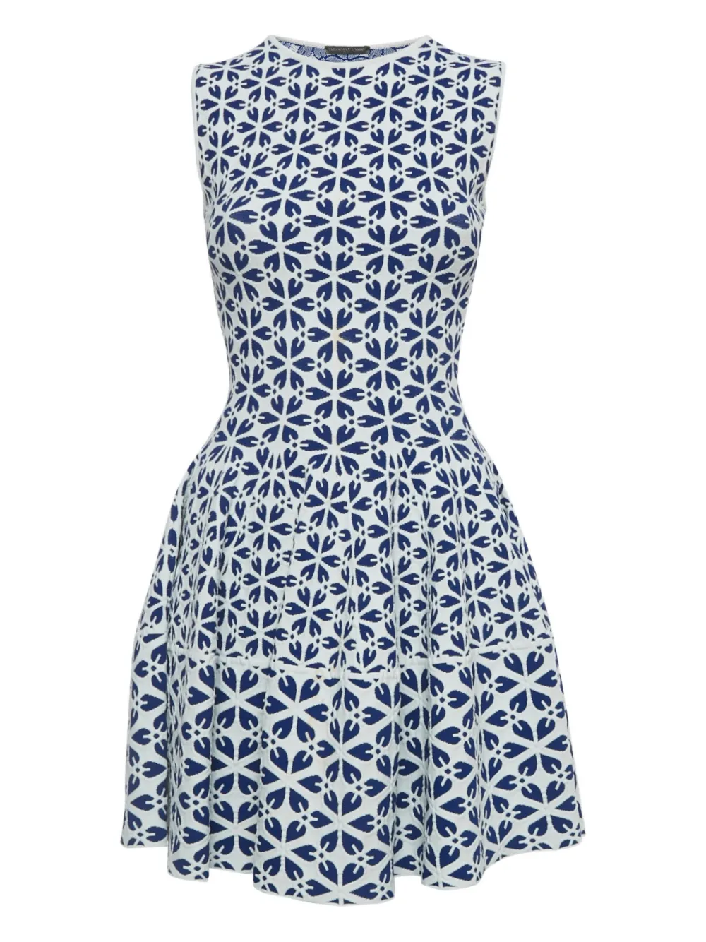 Alexander McQueen Pre-Owned Knit floral mini dress - White