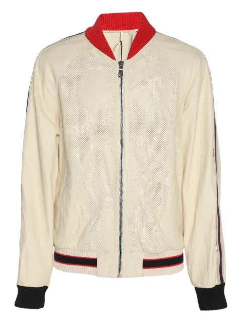 Gucci Pre-Owned chamarra bomber con perforaciones