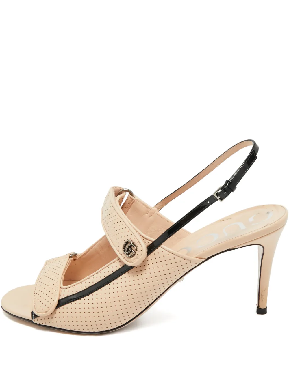 Gucci Pre-Owned leather slingback shoes - Nude