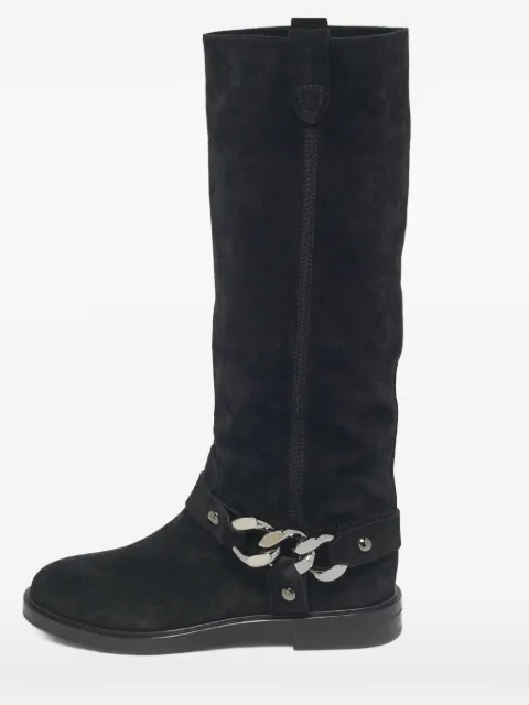 Casadei chain-detail knee-length boots