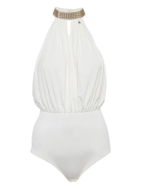 Elisabetta Franchi 체인 디테일 바디수트