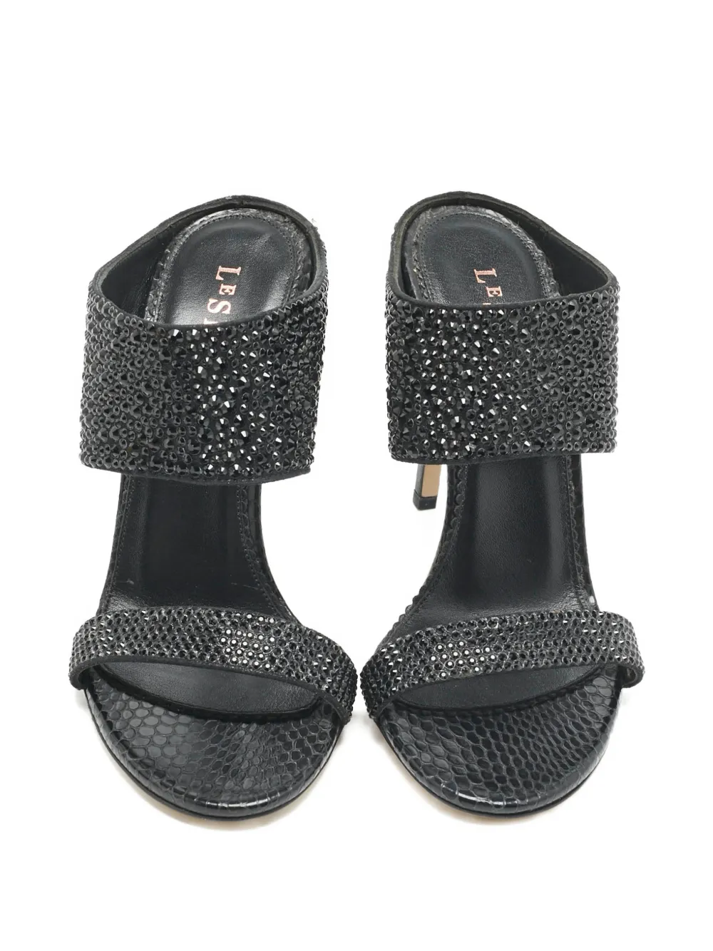 Le Silla snakeskin-embossed sandals - Zwart