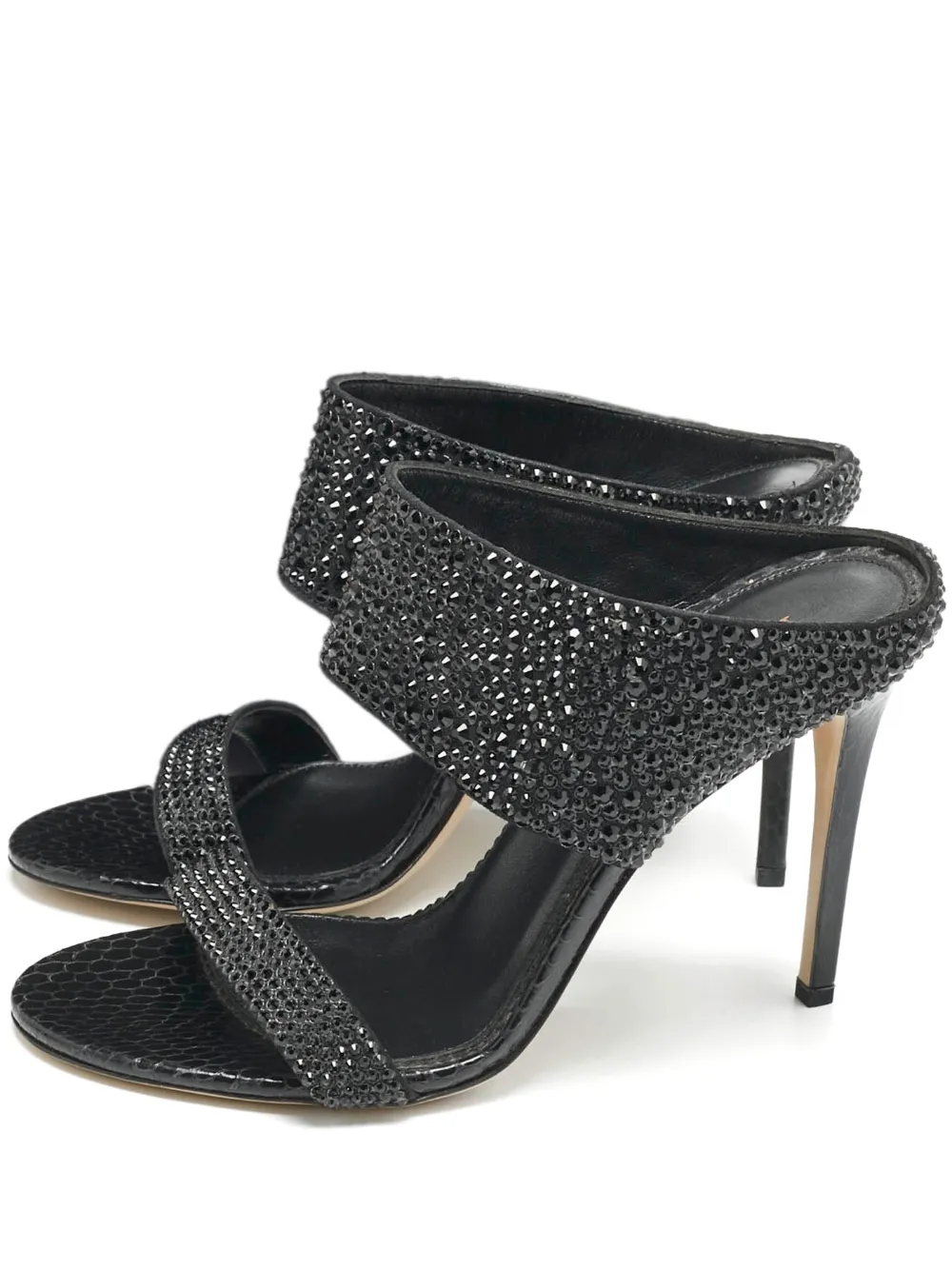 Le Silla snakeskin-embossed sandals - Nero