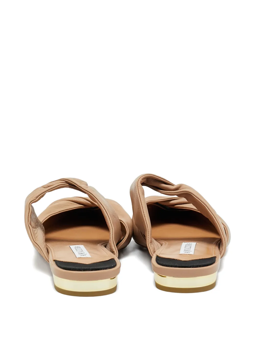 Aquazzura twist-cap-toe mules - Beige