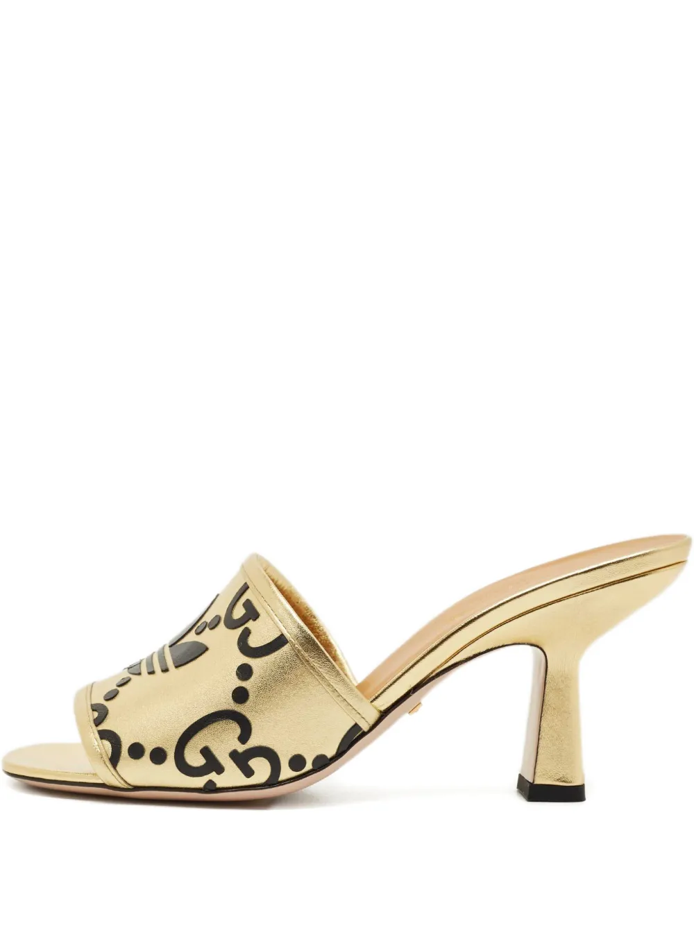 Gucci Pre-Owned mules con tacón en colaboración con adidas | dorado | Image 1