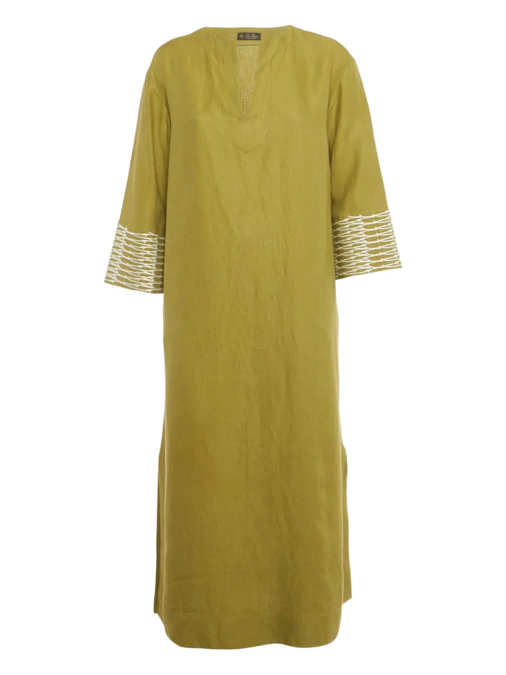 Loro Piana Pre-Owned embroidered midi dress - Green