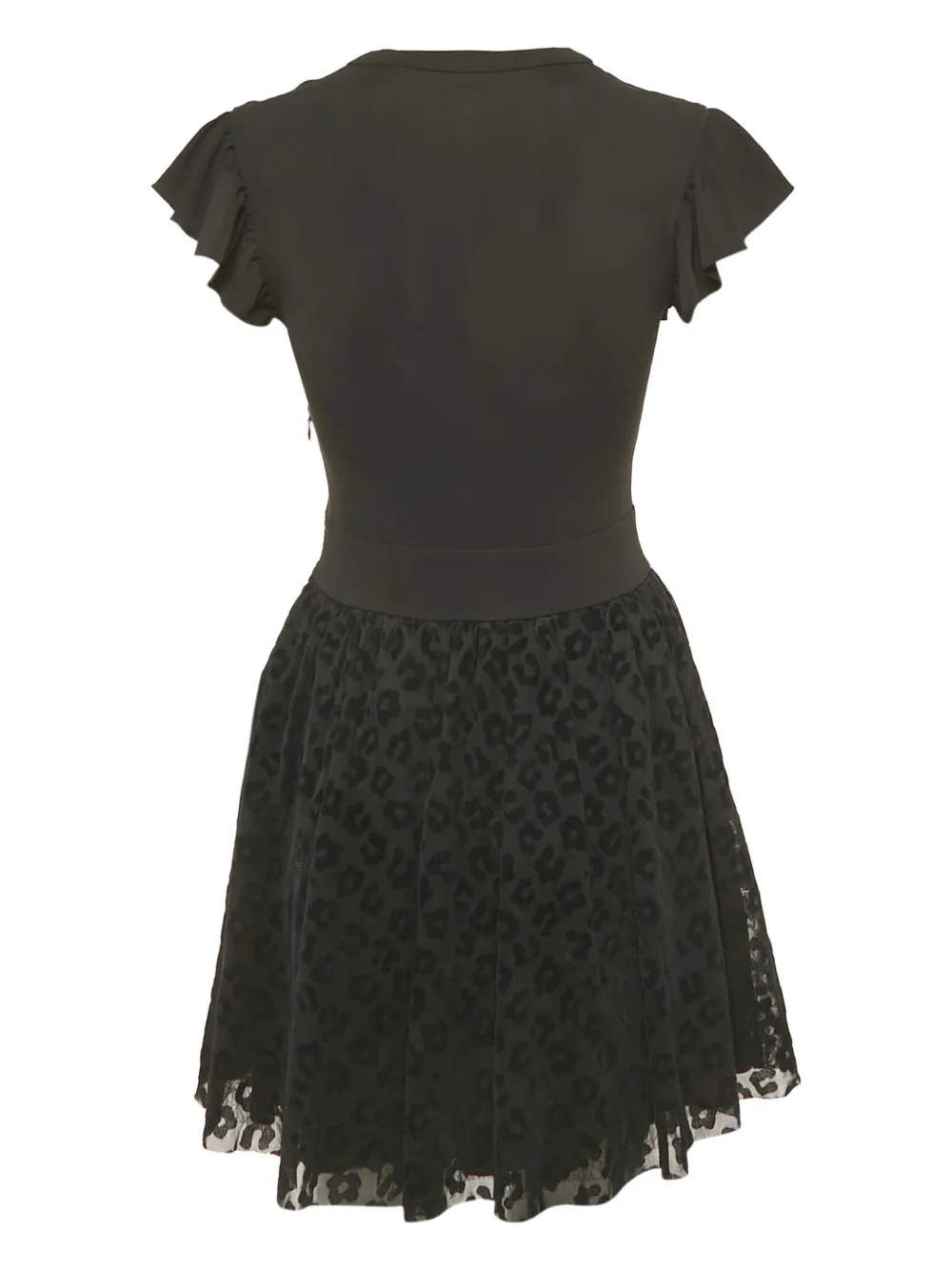 Valentino Pre-Owned animal-pattern tulle dress - Zwart