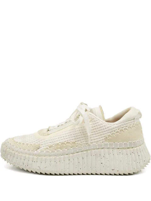 Chloé Pre-Owned Nama knitted platform sneakers