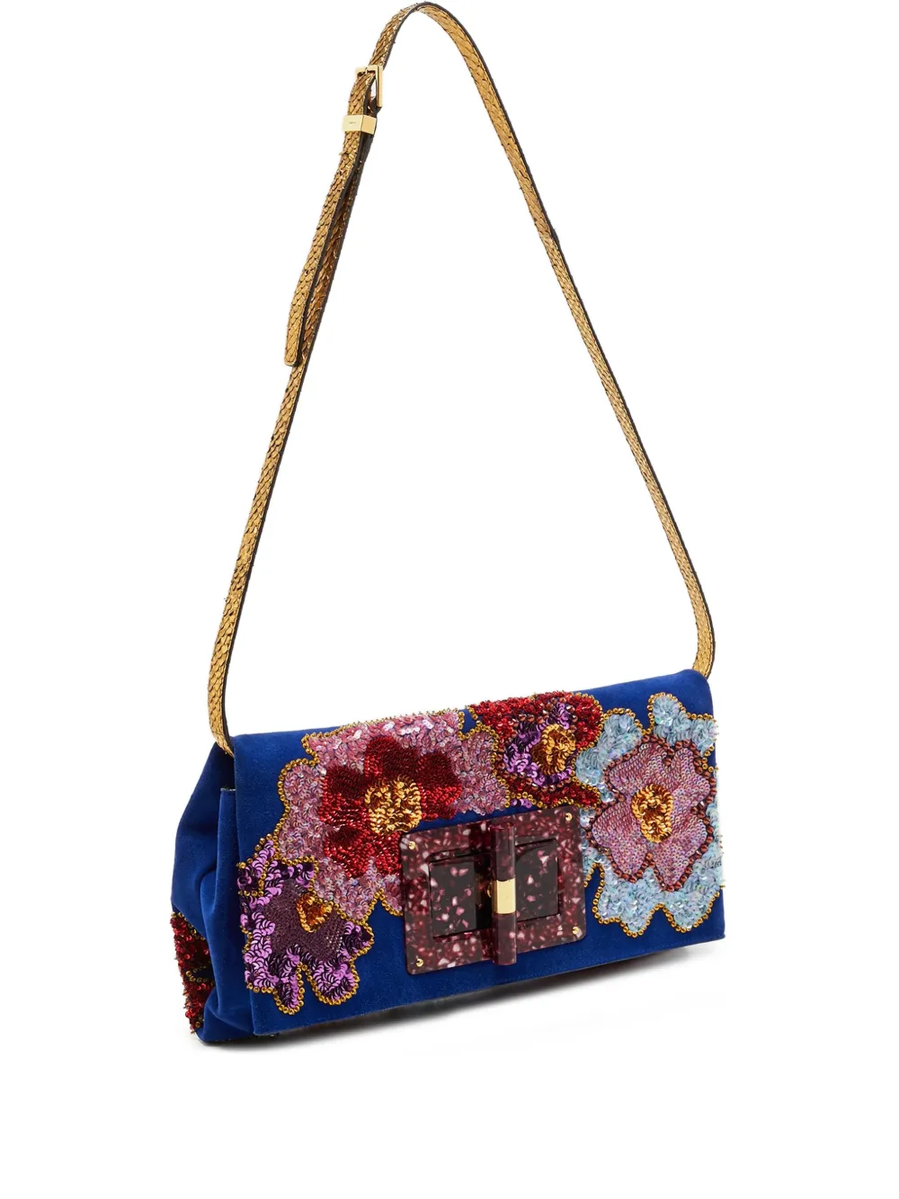 Tom Ford Pre-Owned medium Natalia sequin shoulder bag - Blu