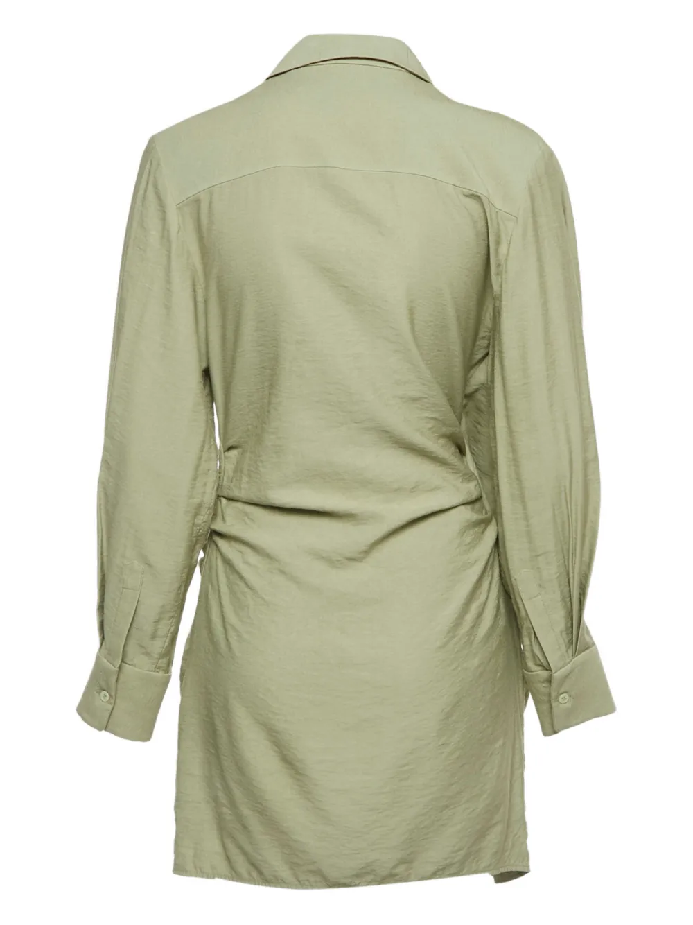 Jacquemus Pre-Owned knot crepe shirt dress - Groen