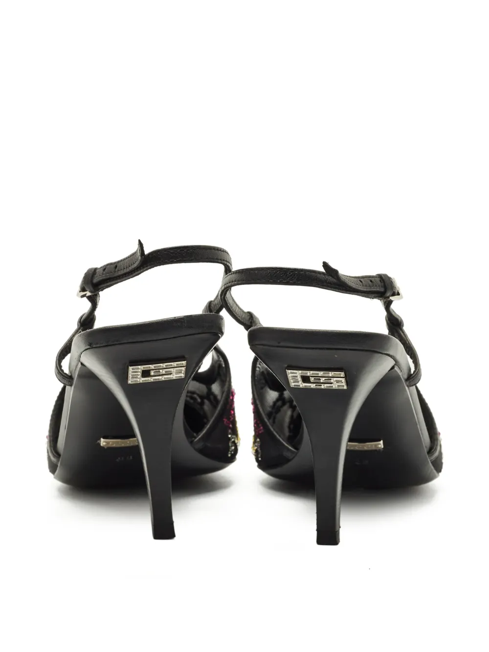 Gucci Pre-Owned GG-motif slingback pumps - Zwart