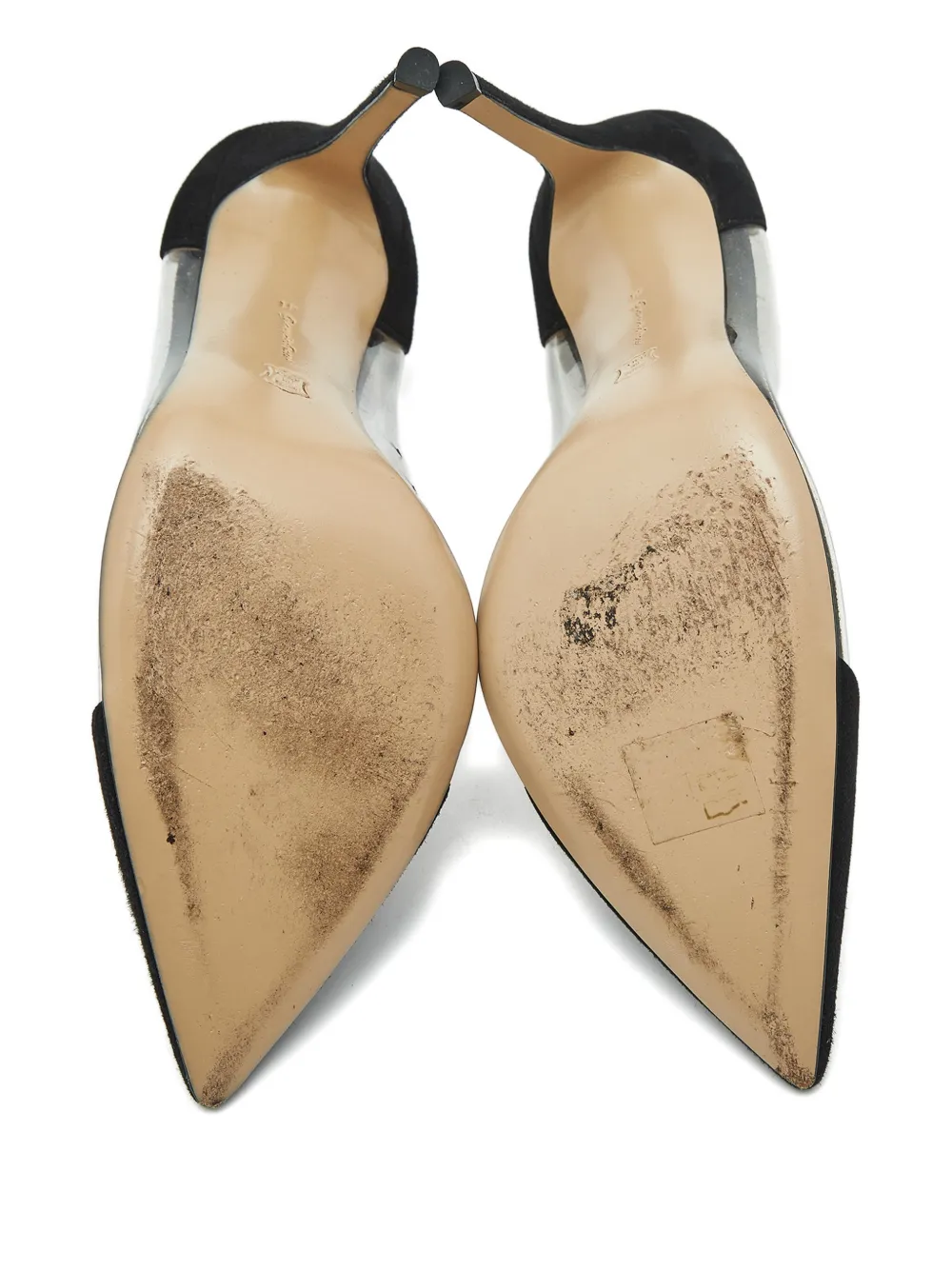 Gianvito Rossi plexi suede pumps - Wit