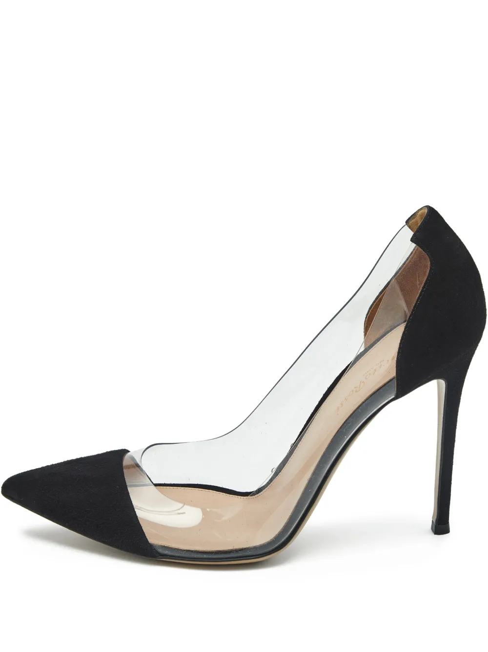 Gianvito Rossi plexi suede pumps - Weiß