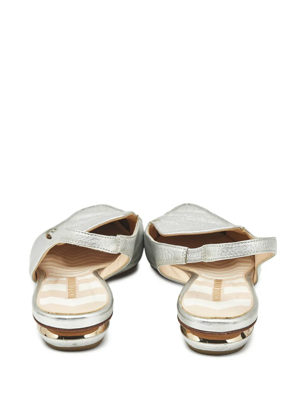 【美品】 NICHOLAS KIRKWOODバックパール ストラップパンプス Nicholas Kirkwood Beya スリングバック パンプス | シルバートーン