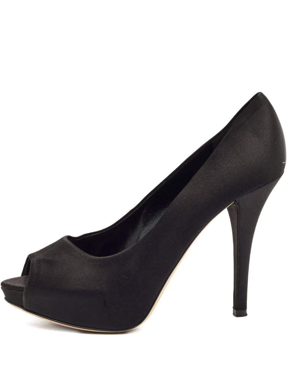 Pre-owned Dolce & Gabbana Peep-toe Platform Pumps In Black