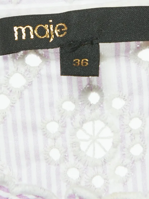 maje embroidered cotton mini dress Embroidered cotton mini dress White For Women