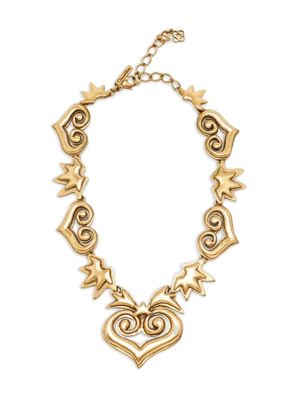Oscar de la Renta Pre-Owned heart-motif necklace - Oro