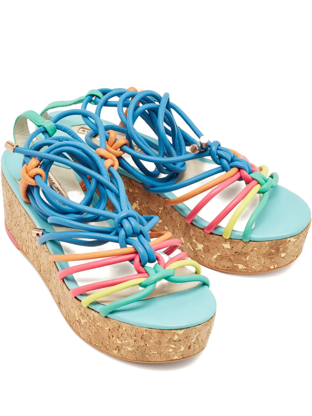 Sophia Webster strappy wedge sandals - Blau